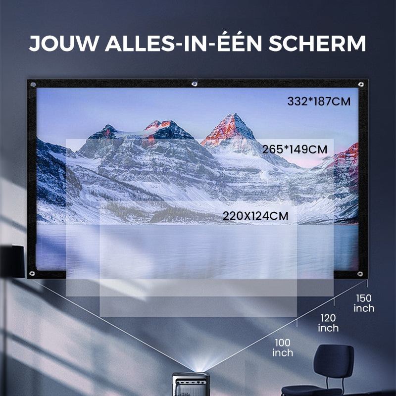⭐ 50% Korting🎬 HD matwit projectiescherm – De perfecte keuze voor een thuisbioscoop✨