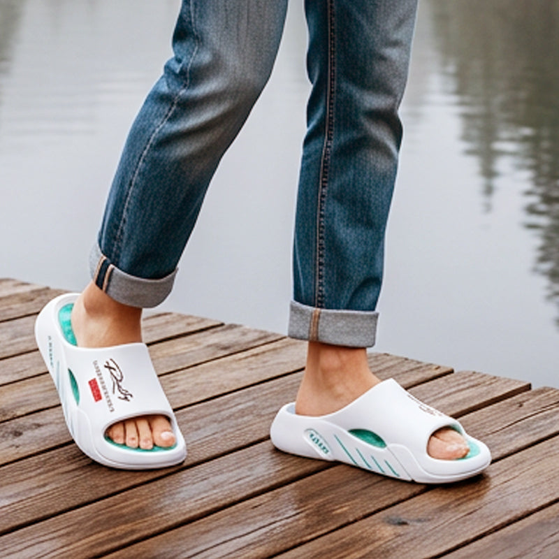 ☁️🦶 Pantoffels van traagschuim | Voetboogondersteuning, antislip, geschikt voor nat en droog gebruik, gemakkelijk aan en uit te trekken, stijlvol en veelzijdig