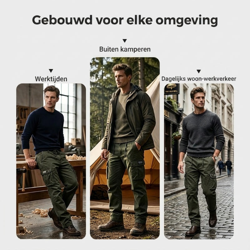 Tactische cargobroek van katoen voor heren