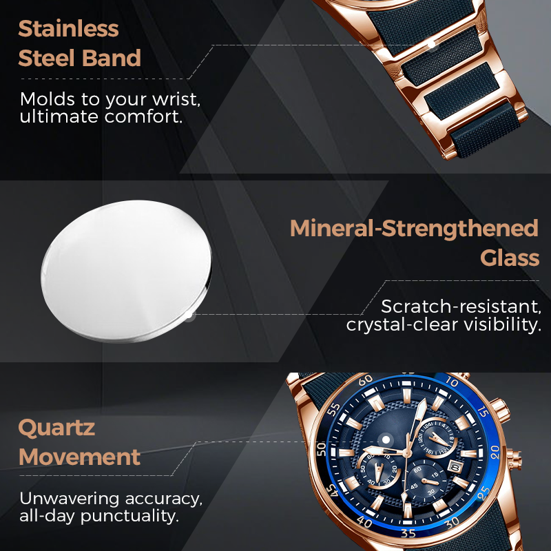 💎Luxe multifunctioneel quartzhorloge voor heren