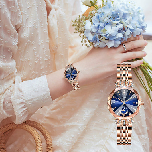 🔥Modieus diamanten maan- en sterrenhorloge voor dames