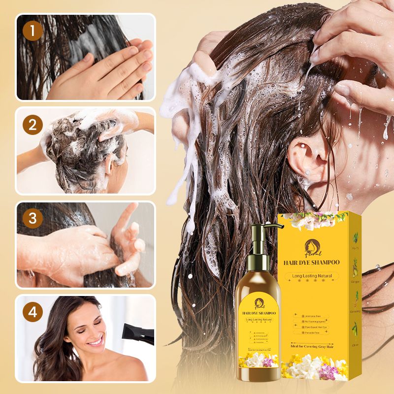 🌿Langdurige Natuurlijke Haarverf Shampoo – Kleur en Verzorging in Één Stap✨