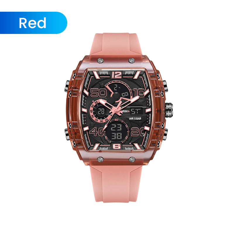 ⌚️Multifunctioneel digitaal sporthorloge – LED-achtergrondverlichting, stopwatch met een nauwkeurigheid van 1/100ste van een seconde en schokbestendige, waterdichte behuizing voor een nauwkeurige registratie van je prestaties ✨🏃‍♂️