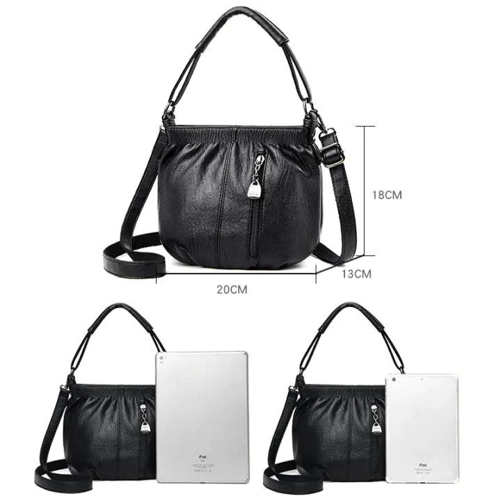 🥳2026 MEGA-AANBIEDING!💞Modieuze Eenvoudige Casual Geplooide Zachte PU Leren Schoudertas – NU 50% KORTING! 💼👜