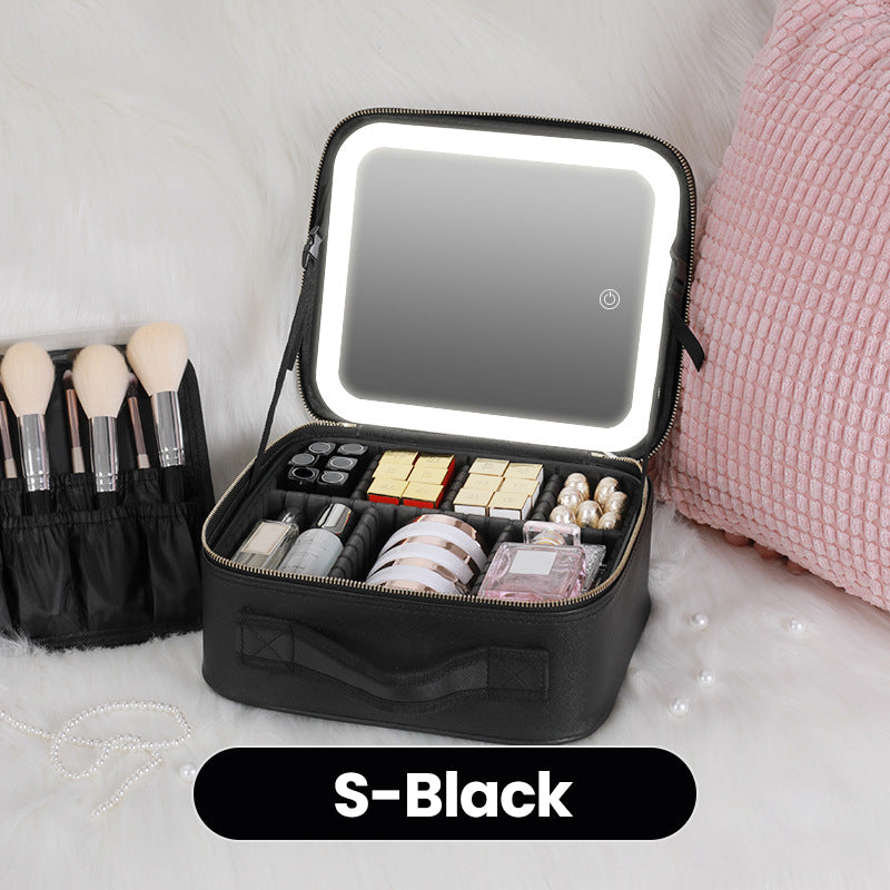 ✨ Draagbare make-uptas met LED-spiegel — Overal een onberispelijke make-up