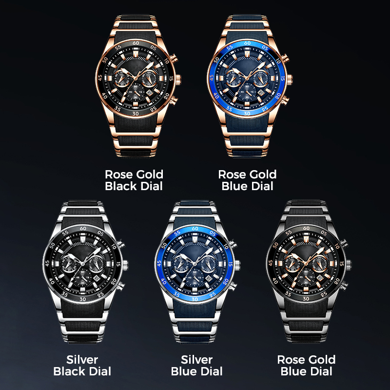 💎Luxe multifunctioneel quartzhorloge voor heren