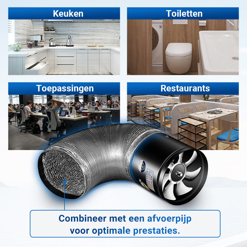 Super Zuigkracht-Multifunctionele Krachtige Stille Afzuigventilator