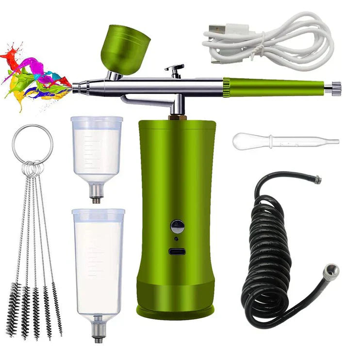 🎉Nieuwjaars Cadeau 50% KORTING!🎨Draadloze Draagbare Airbrushset met Compressor – Nauwkeurig Schilderen Overal, Altijd!