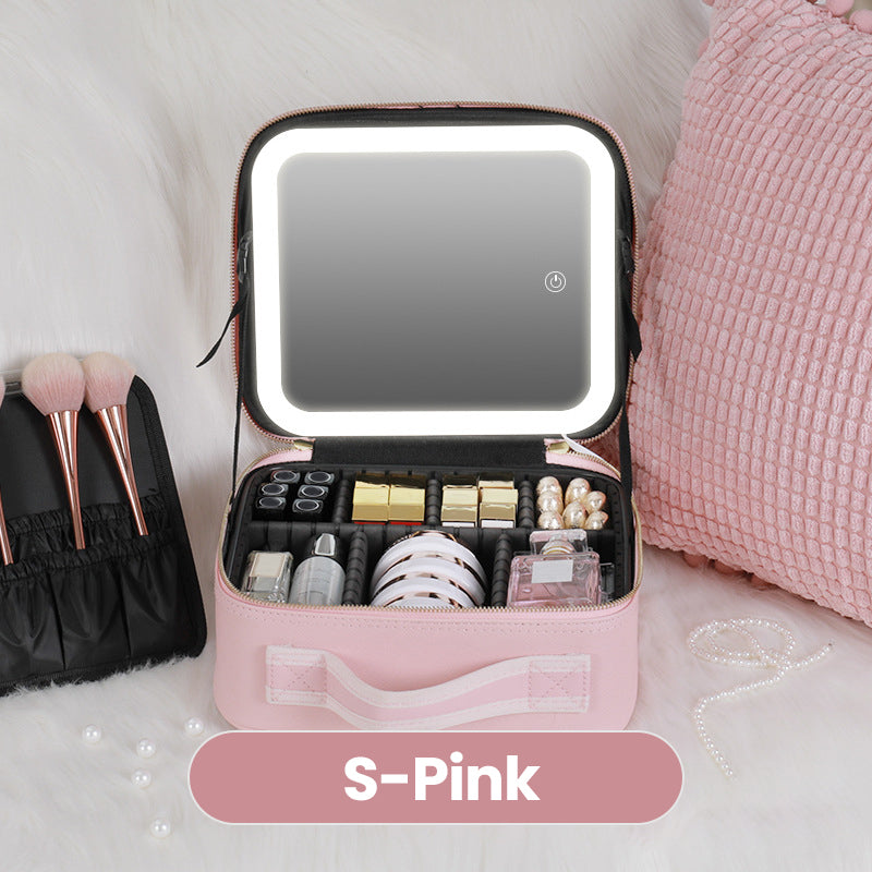 ✨ Draagbare make-uptas met LED-spiegel — Overal een onberispelijke make-up