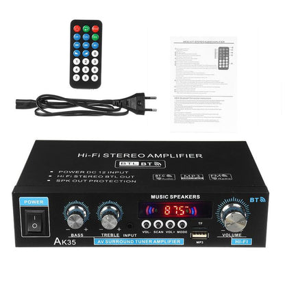🔊 AK35 Stereoversterker met Bluetooth 5.0 – Compact Geluid voor Thuisgebruik 🎶✨
