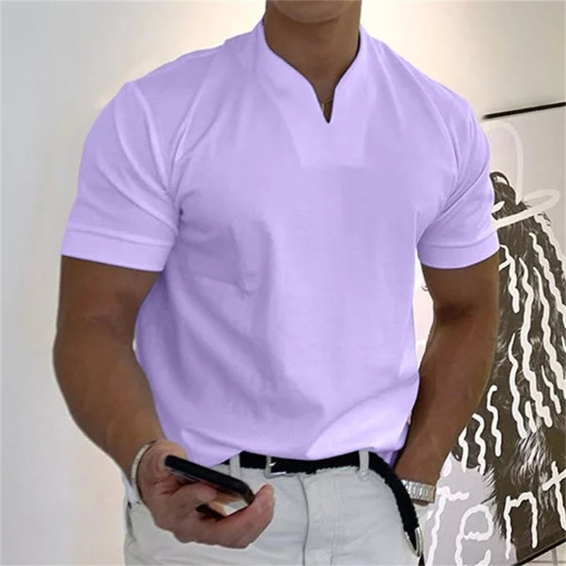 ⏰ Nu slechts 50% korting! 💎 Heren Gentlemans Zakelijke Korte Mouwen Fitness T-shirt