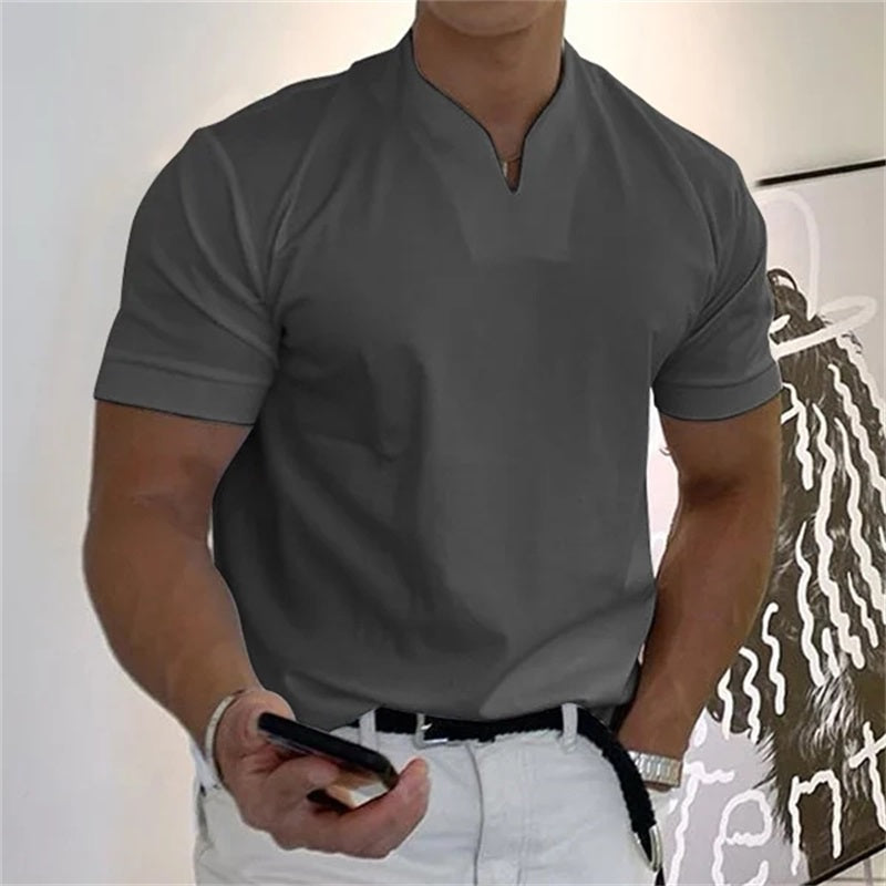 ⏰ Nu slechts 50% korting! 💎 Heren Gentlemans Zakelijke Korte Mouwen Fitness T-shirt