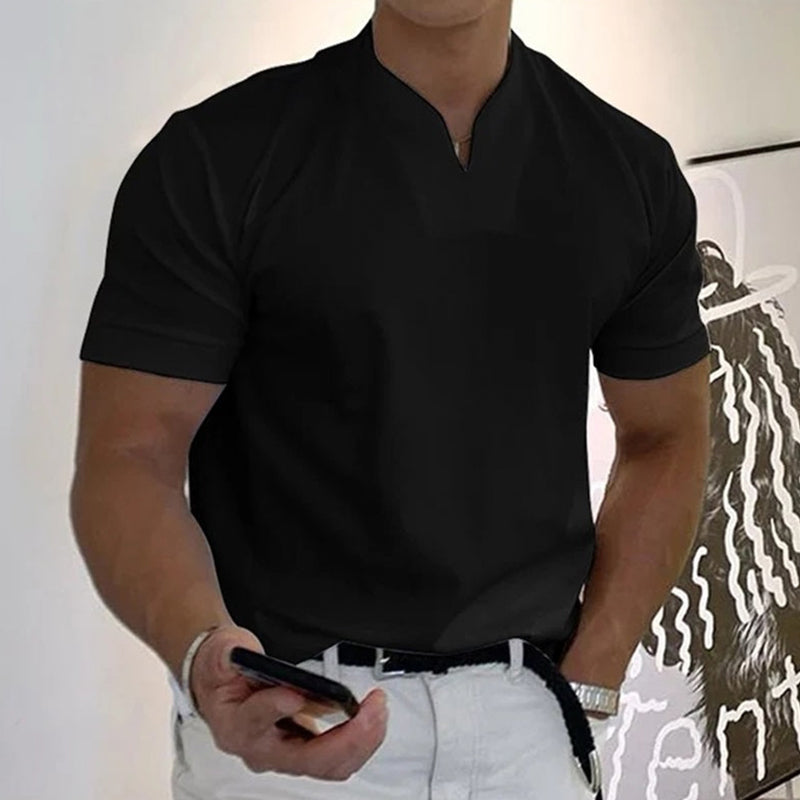 ⏰ Nu slechts 50% korting! 💎 Heren Gentlemans Zakelijke Korte Mouwen Fitness T-shirt
