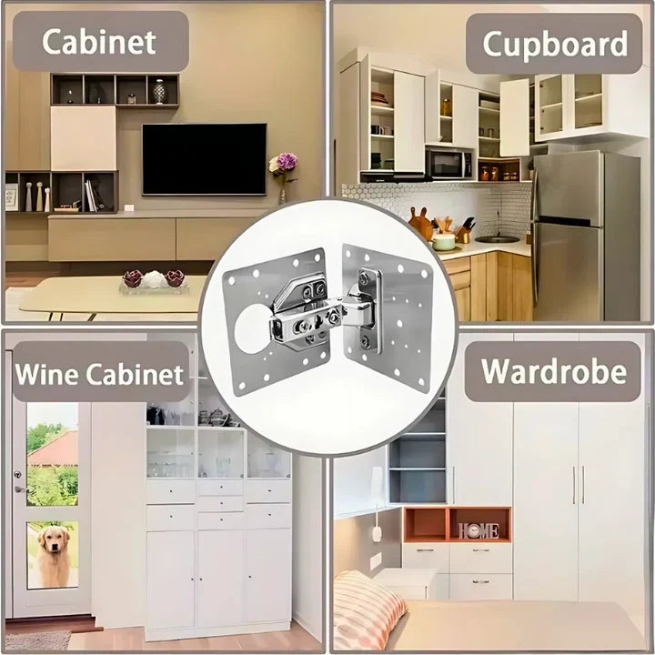 🧱HingePlate 1+1 GRATIS: doe-het-zelf-meubelscharnieren, reparatie van zijplaat