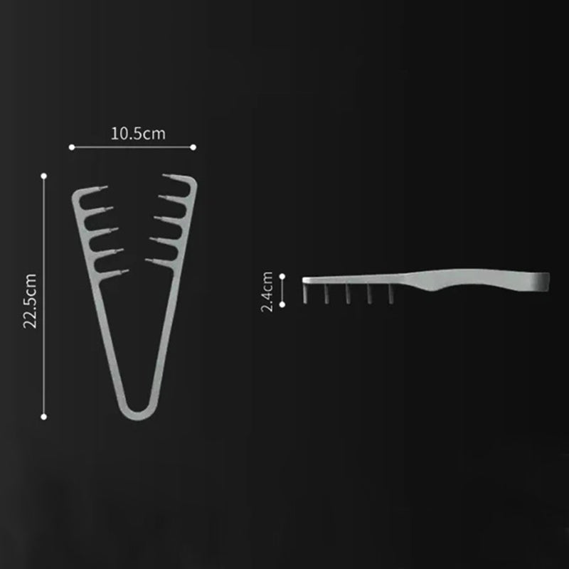 💥💇‍♂️ 50% KORTING! Eén kam voor dik, dun, steil of krullend haar – deze professionele stylingkam met brede tanden geeft textuur en volume, zonder je pols te belasten!