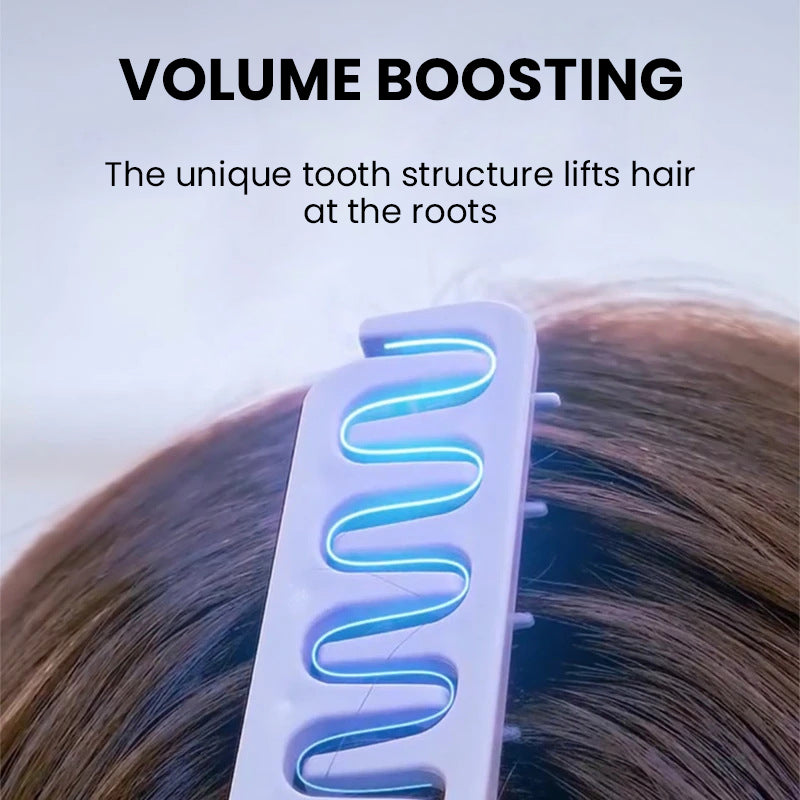 💥💇‍♂️ 50% KORTING! Eén kam voor dik, dun, steil of krullend haar – deze professionele stylingkam met brede tanden geeft textuur en volume, zonder je pols te belasten!