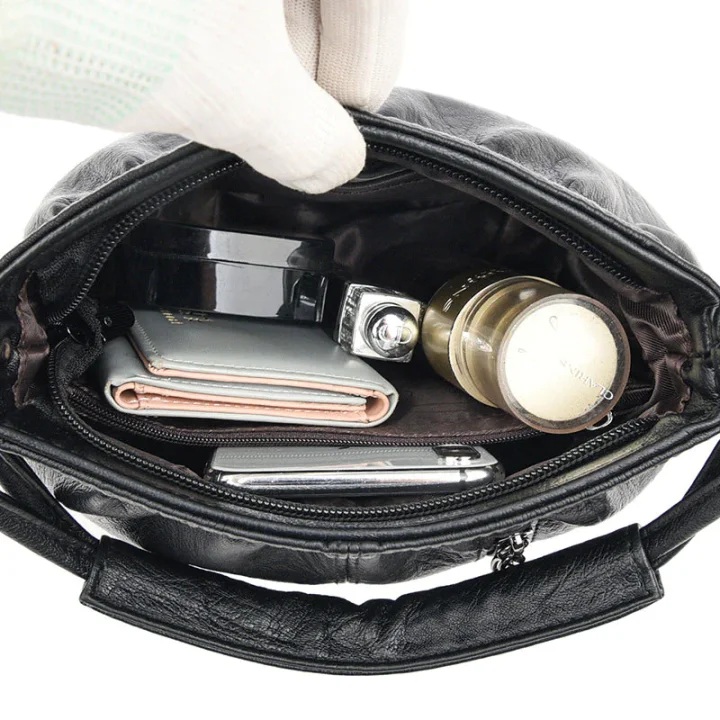 🥳2026 MEGA-AANBIEDING!💞Modieuze Eenvoudige Casual Geplooide Zachte PU Leren Schoudertas – NU 50% KORTING! 💼👜