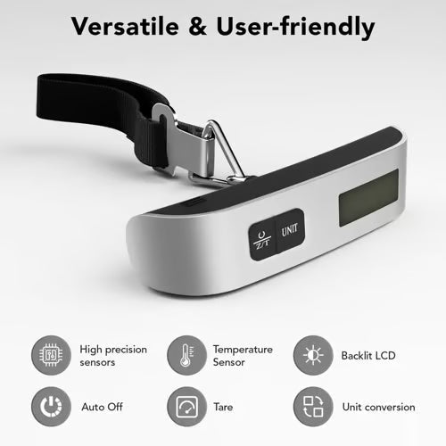 🔥HEETE UITVERKOOP 50% KORTING✨Draagbare digitale bagageweegschaal Nauwkeurig wegen