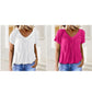 ✨ 50% KORTING 💖 Dames Casual Geplooide V-hals Korte Mouw Top