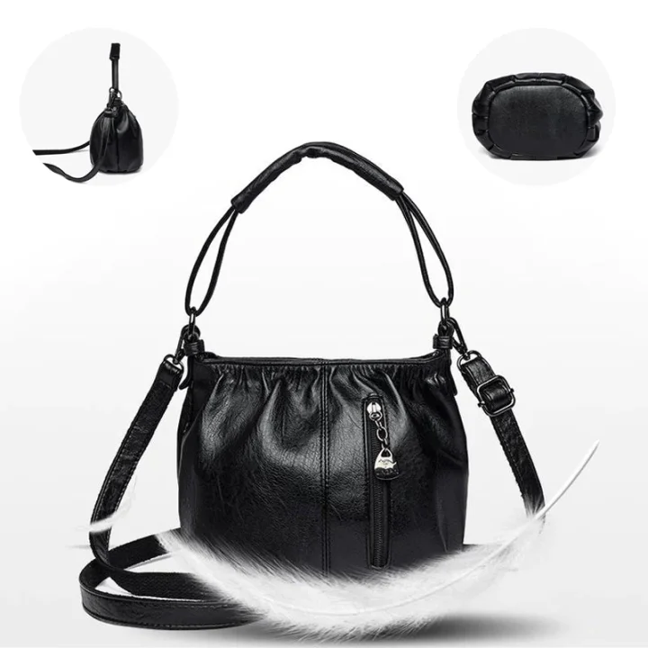 🥳2026 MEGA-AANBIEDING!💞Modieuze Eenvoudige Casual Geplooide Zachte PU Leren Schoudertas – NU 50% KORTING! 💼👜