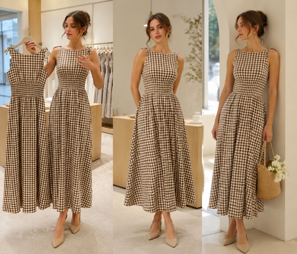 Dames Retro Off-Shoulder Jurk - Vintage Look Met Comfortabele Pasvorm 👗