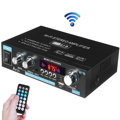 🔊 AK35 Stereoversterker met Bluetooth 5.0 – Compact Geluid voor Thuisgebruik 🎶✨