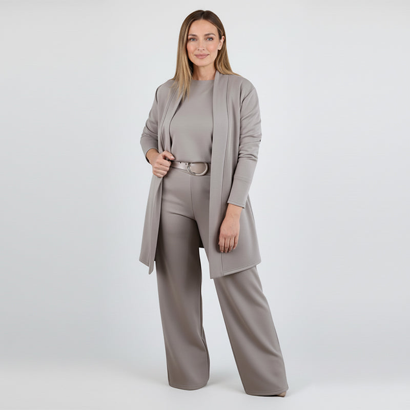 ⏳Tijdelijke aanbieding⏰Elegante 3-delige set bestaande uit een lang vest, top en broek💞