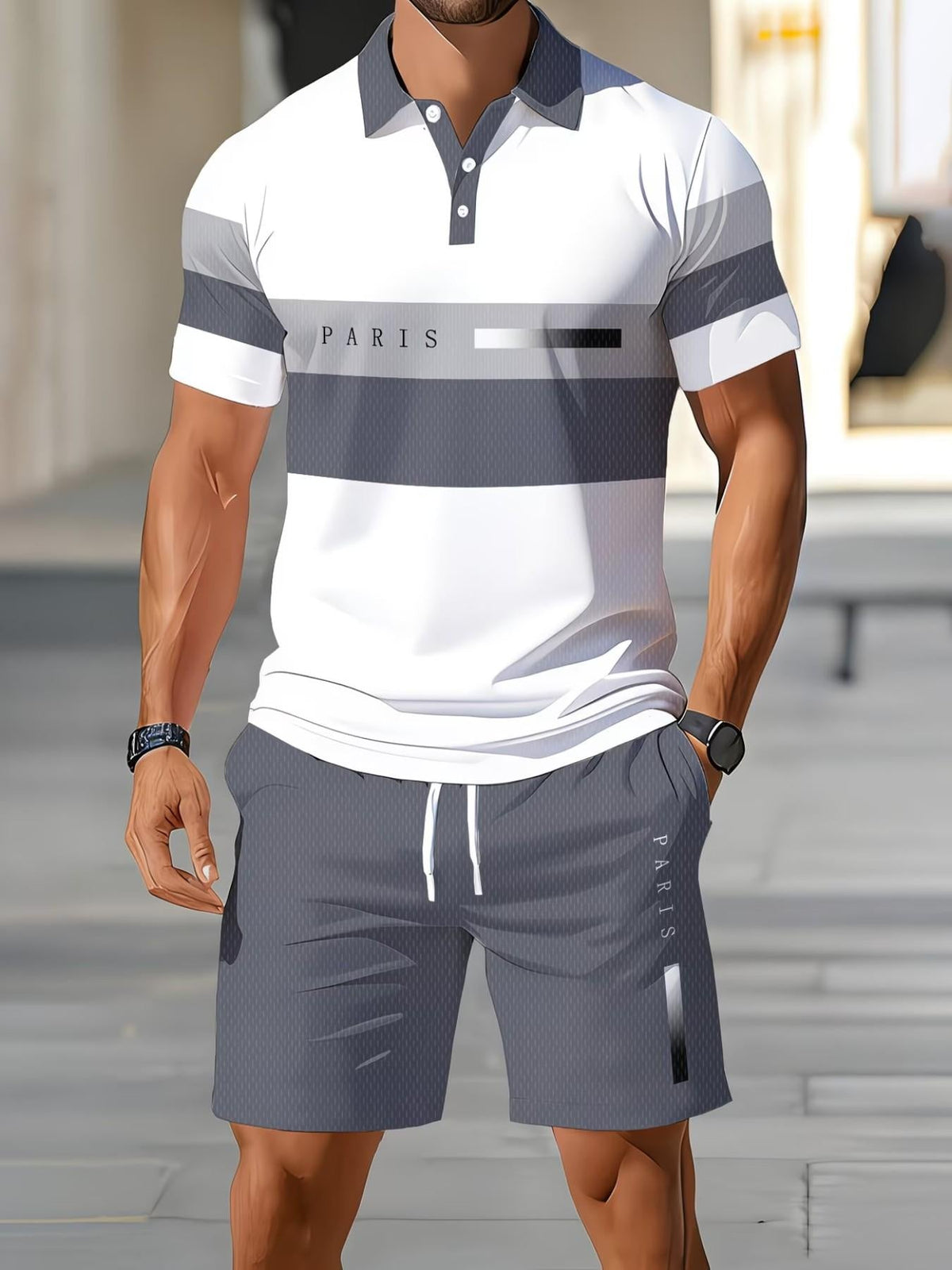 Geruite Polo Set Voor Heren | Sportieve Slim Fit