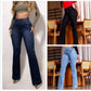 🎁2026 Nieuw binnen 50% KORTING👖 Stretch flare jeans met hoge taille