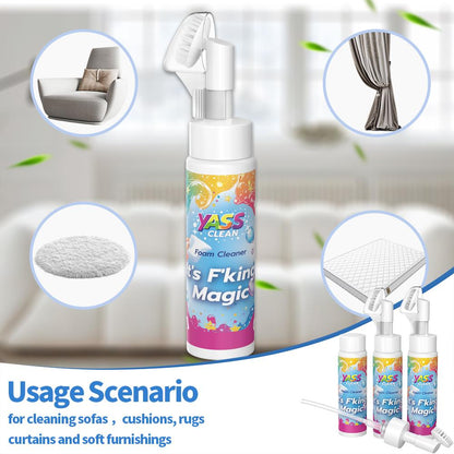 ⏳LAATSTE DAG – KOOP 2, KRIJG 1 GRATIS!!💖Yass Clean Magic schuimreiniger voor tapijten en meubelbekleding – verwijdert vlekken en geurtjes van huisdieren, inclusief reinigingsborstel🧼