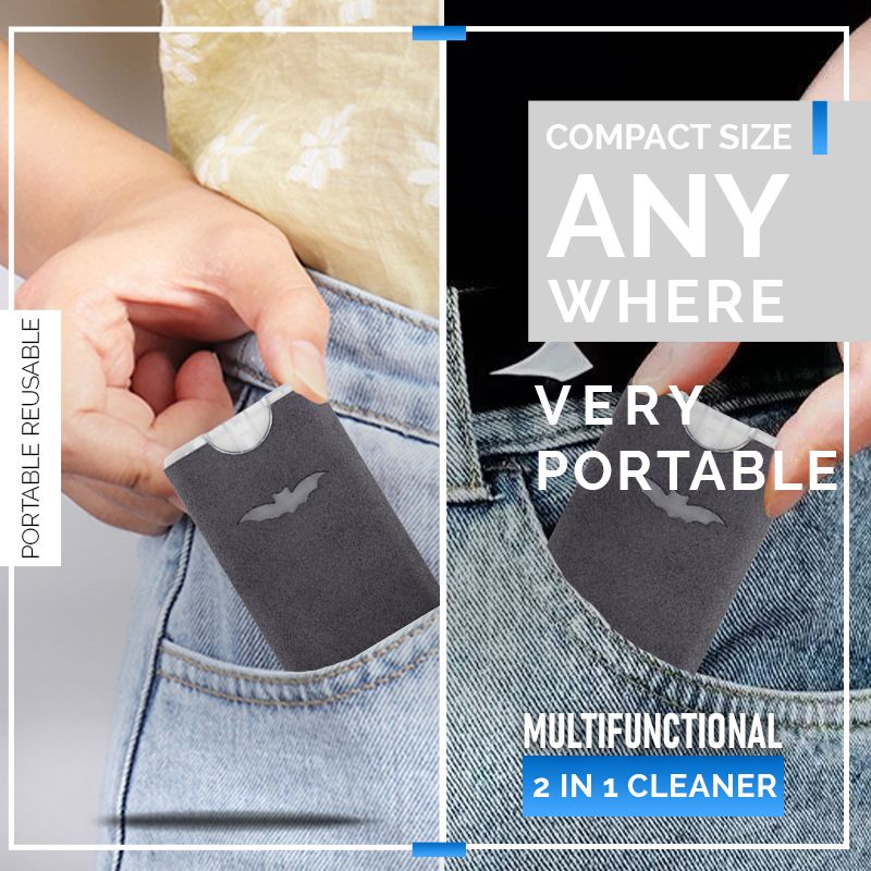 🧽 50% KORTING! 📱 2-in-1 schermreiniger – draagbaar, herbruikbaar & microvezel ✨