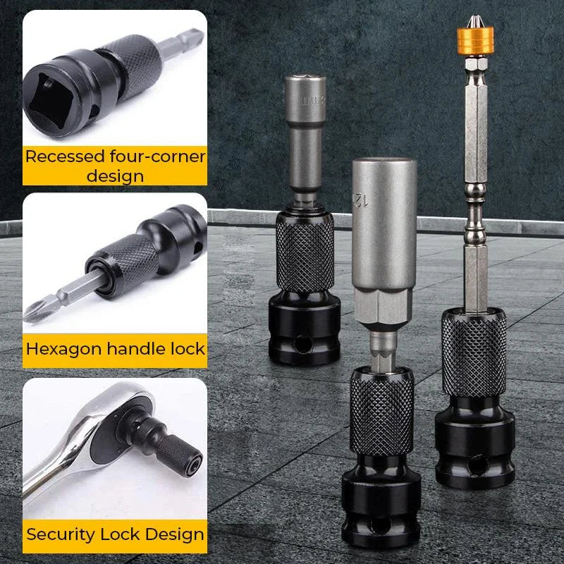 📢📢 50% KORTING!! ⏰ 1/4" Hex Shank Dopsleuteladapter – 1/2" naar 1/4", Snelontgrendeling ⚙️