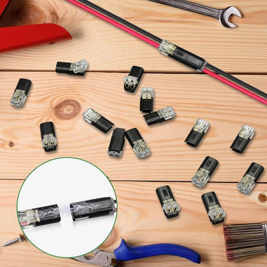 🛡️ Dubbeladerige connector met vergrendeling — stevig vergrendeld, glijdt niet weg ⚡🔒