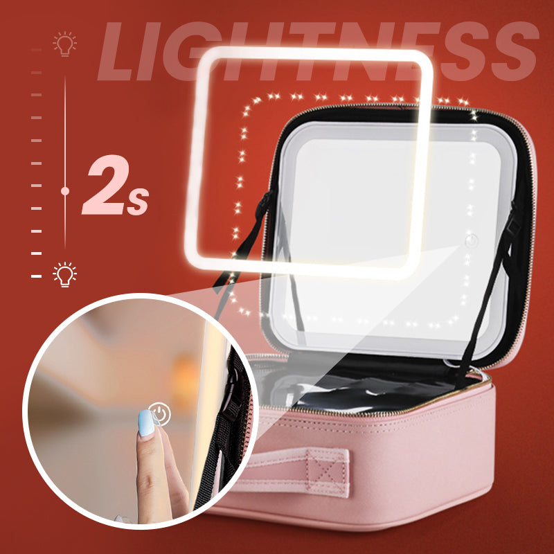 ✨ Draagbare make-uptas met LED-spiegel — Overal een onberispelijke make-up