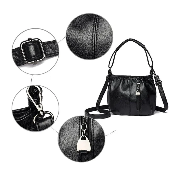 🥳2026 MEGA-AANBIEDING!💞Modieuze Eenvoudige Casual Geplooide Zachte PU Leren Schoudertas – NU 50% KORTING! 💼👜