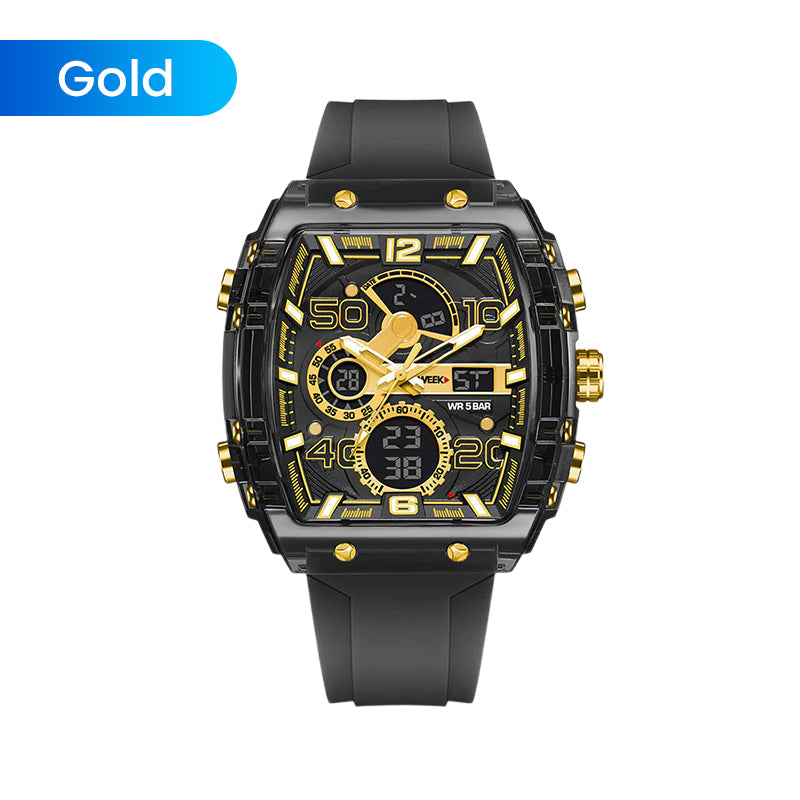⌚️Multifunctioneel digitaal sporthorloge – LED-achtergrondverlichting, stopwatch met een nauwkeurigheid van 1/100ste van een seconde en schokbestendige, waterdichte behuizing voor een nauwkeurige registratie van je prestaties ✨🏃‍♂️