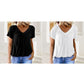 ✨ 50% KORTING 💖 Dames Casual Geplooide V-hals Korte Mouw Top