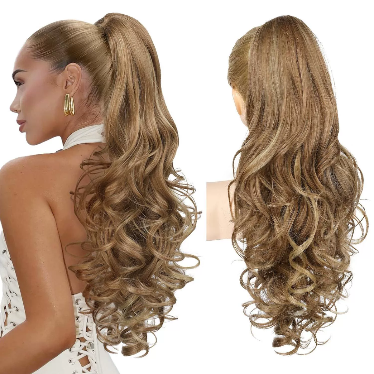 💜Tijdelijke promotie 50% OFF💜Clip-on golvende paardenstaart verlenging