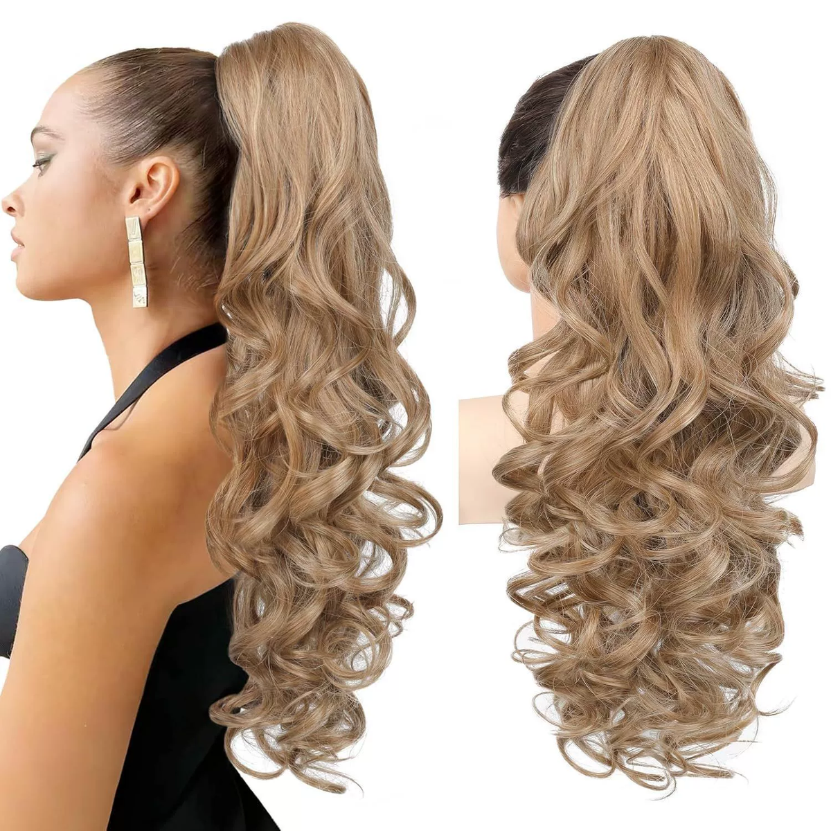 💜Tijdelijke promotie 50% OFF💜Clip-on golvende paardenstaart verlenging