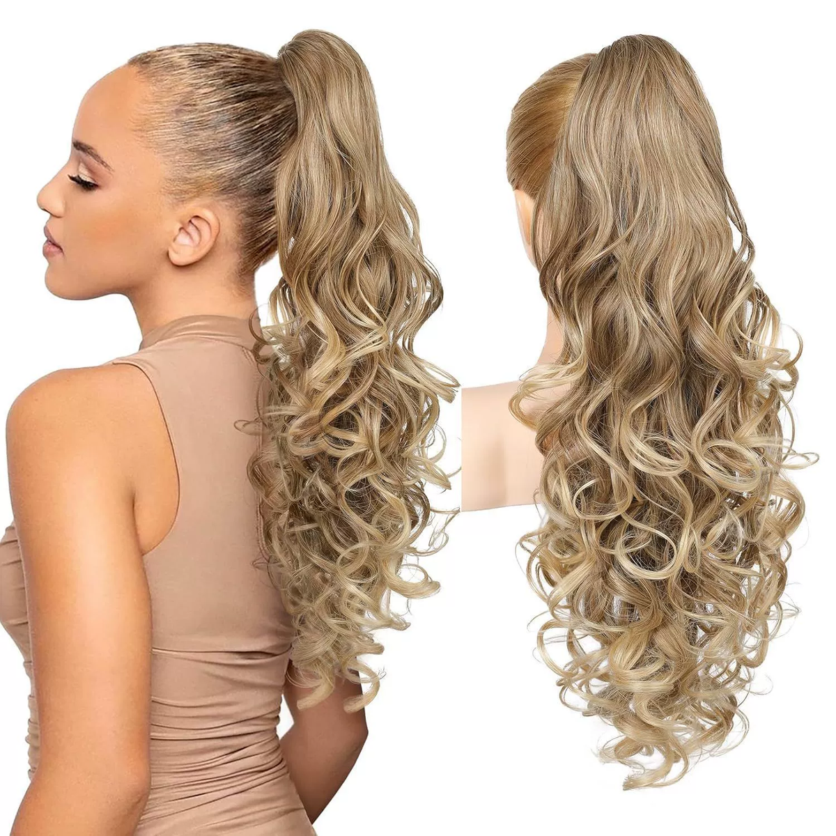 💜Tijdelijke promotie 50% OFF💜Clip-on golvende paardenstaart verlenging