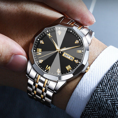 🔥Herenhorloge in zakelijke stijl met dubbele kalender en quartz-uurwerk