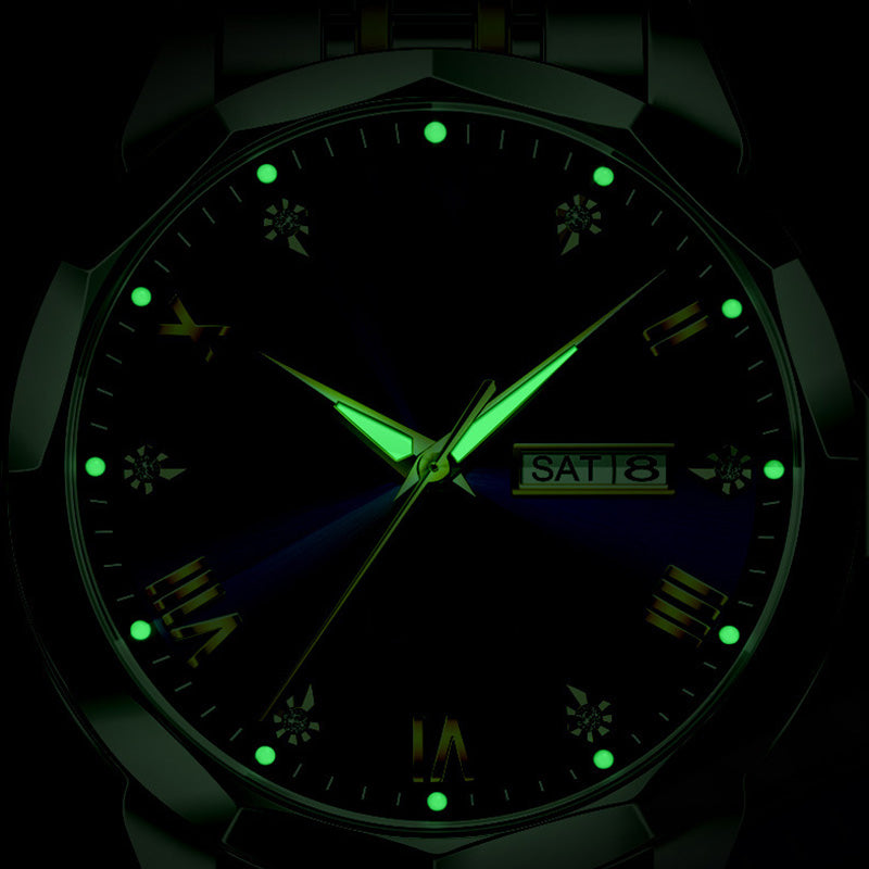 🔥Herenhorloge in zakelijke stijl met dubbele kalender en quartz-uurwerk