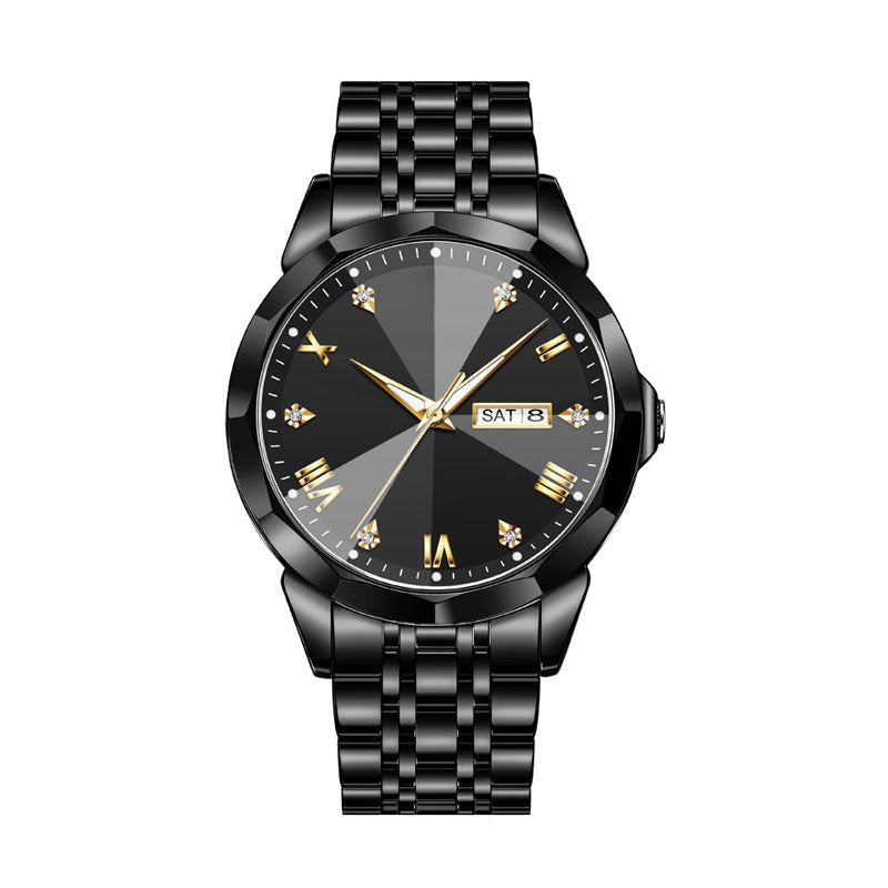 🔥Herenhorloge in zakelijke stijl met dubbele kalender en quartz-uurwerk