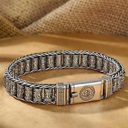 Tibetaanse Gebedsrol Armband - 925 Zilver Geluksbrenger Verstelbaar 18-22cm
