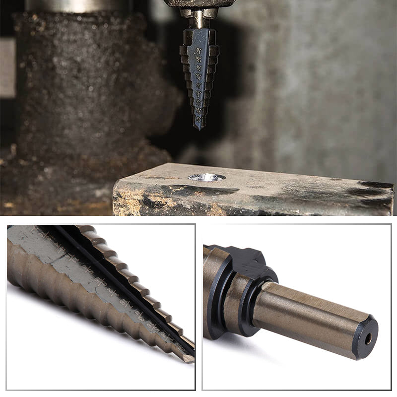 🔧Set pagodevormige boortjes met aluminium opbergkoffer
