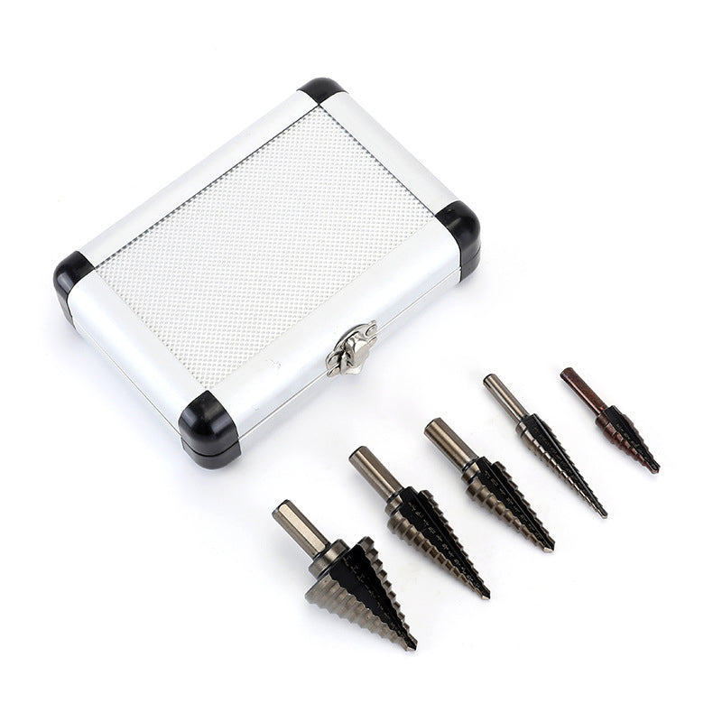 🔧Set pagodevormige boortjes met aluminium opbergkoffer