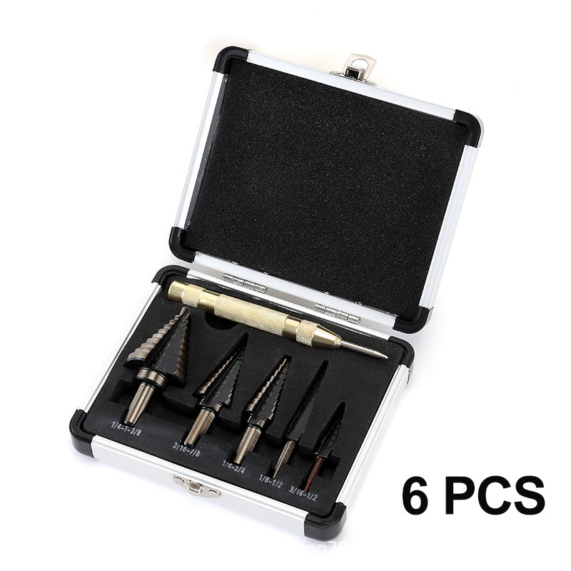🔧Set pagodevormige boortjes met aluminium opbergkoffer