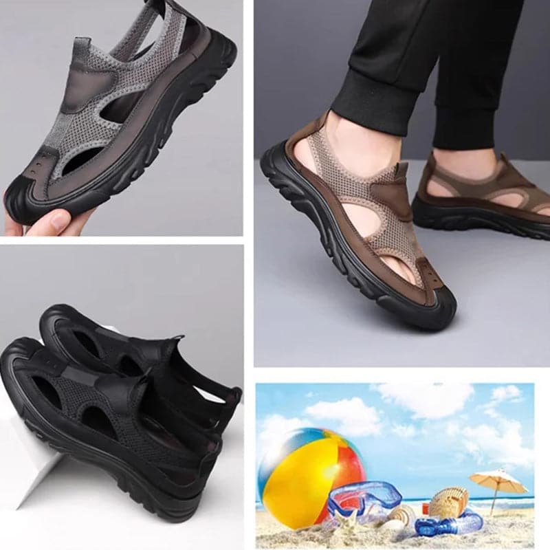 Nieuwe producten in 2024🍃Mesh holle lichtgewicht zachte zool sandalen