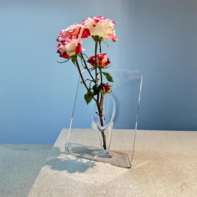 ✨ Scandinavische Fotolijst Vaas (Acryl) | Een Onbreekbaar 3D Kunstwerk voor je Bloemen
