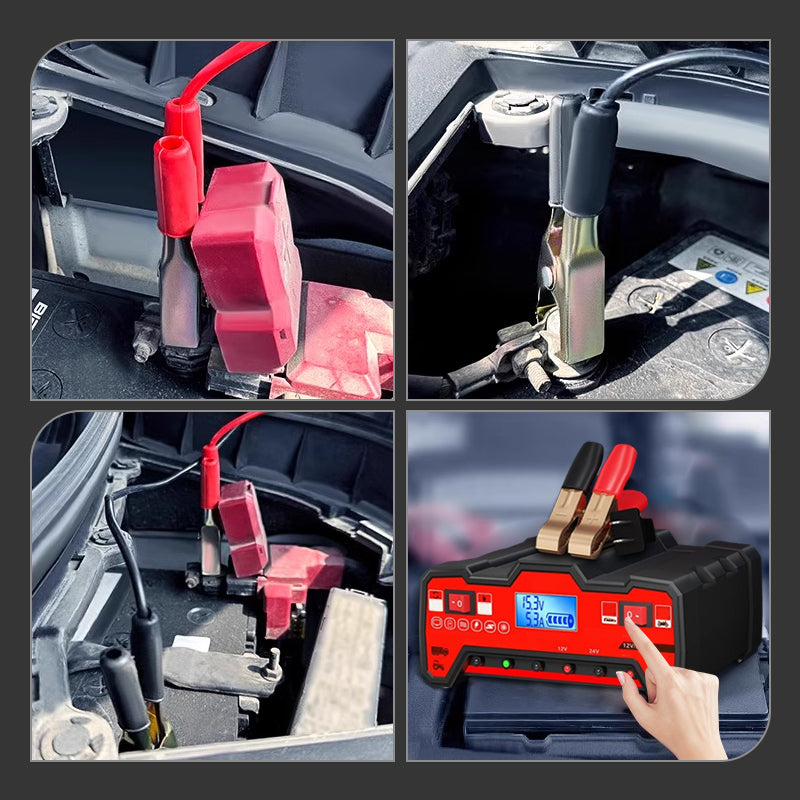 Intelligente acculader met pulsherstel voor auto’s